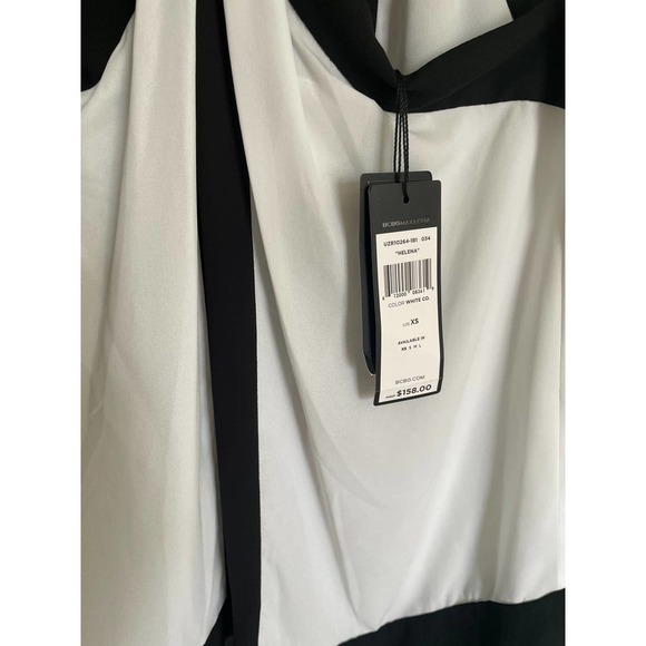 NWT BCBG MaxAzria Womens Reversible Helena Top Sleeveless Size XS White/Black - Picture 8 of 8